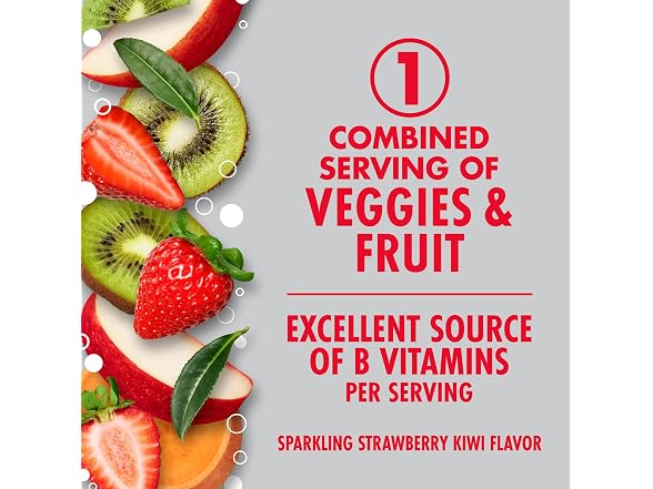 12PK V8 +SPARKLING ENERGY Strawberry Kiwi Energy Drink