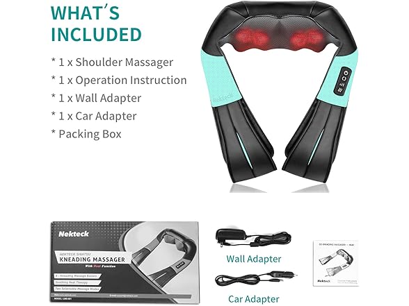 Nekteck Shiatsu Neck and Back Massager