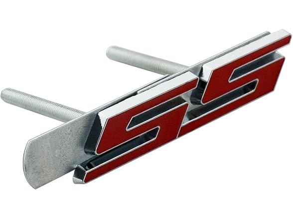 Front Grille SS Emblem Silver Red 1Pc