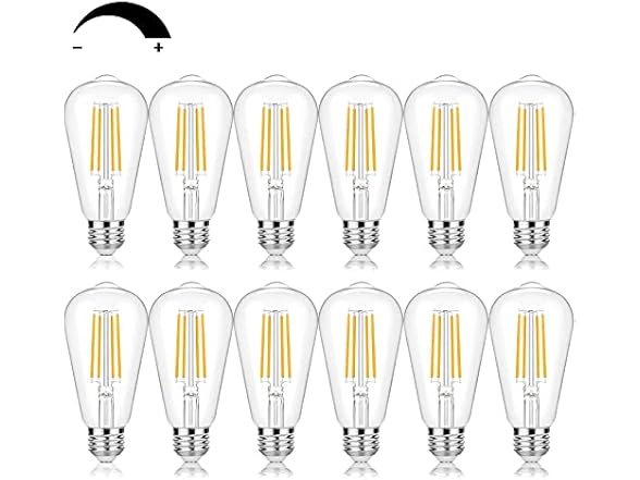 4-Pack Vintage LED Edison Bulbs 100W Equivalent