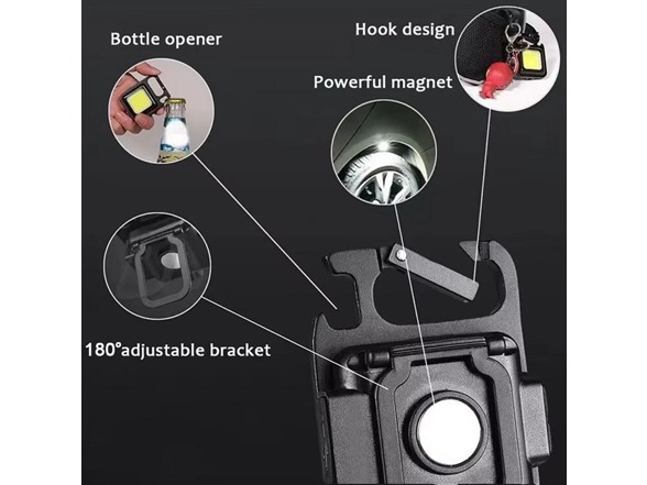 2-Pack Rechargeable Keychain Work Lights