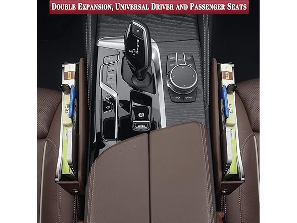 HALOYIVGO Car Seat Gap Filler - 2pk Brown