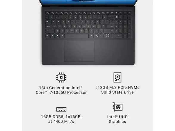 Dell 15.6" Touch i7-1355U 16GB 512GB Laptop