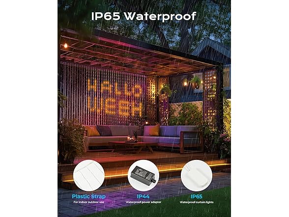 Brightown 400 RGBIC LED Smart Curtain Fairy Lights
