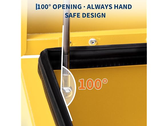 OUTLANE 15"X15"X24" Steel Truck Bed Tool Box Yellow