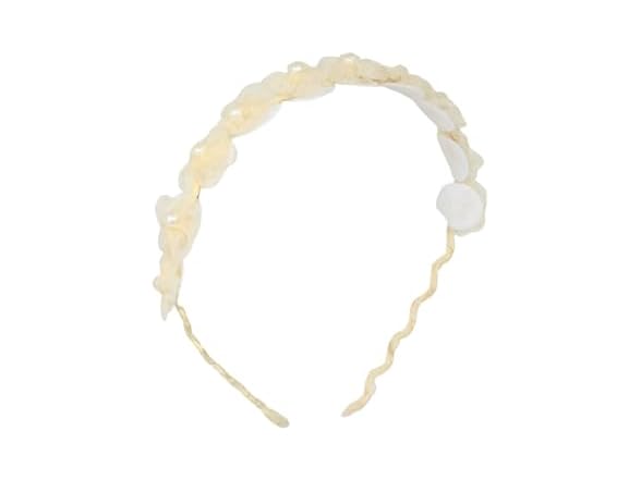 Honbay Faux Pearl Flower Hair Hoop Headband White