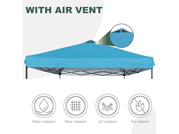 SCOCANOPY Replacement Top with Air Vent 10x10