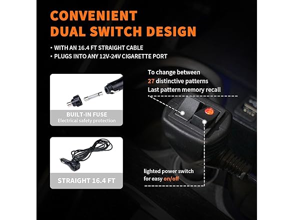 2 in 1 LED Emergency Strobe Lights Kit