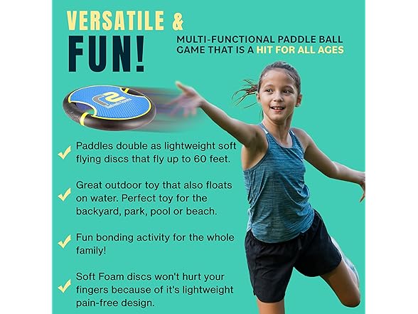 Paddle & Stringy Ball Toss & Catch Game