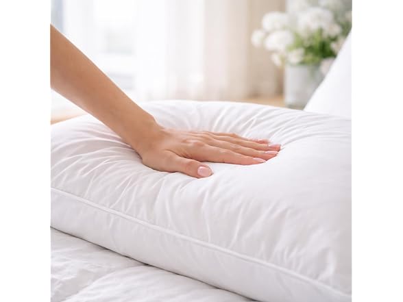 White Down Pillow and Cotton Protector