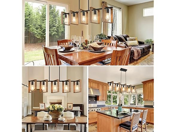 53’’ Farmhouse Kitchen Island Lighting, 5-Light