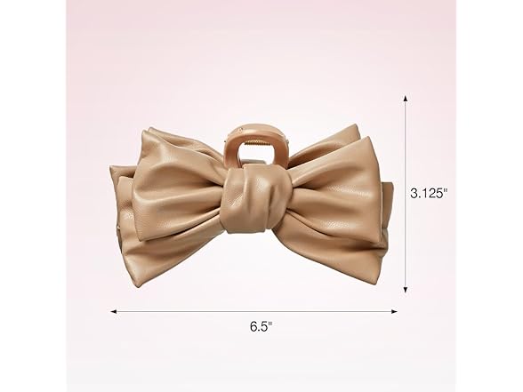 Scunci by Conair faux leather bow claw clip