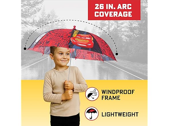 Disney Kids Lightning McQueen Umbrella