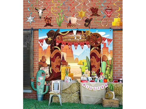 TMCCE 22 PCS Western Cowboy Party Decor