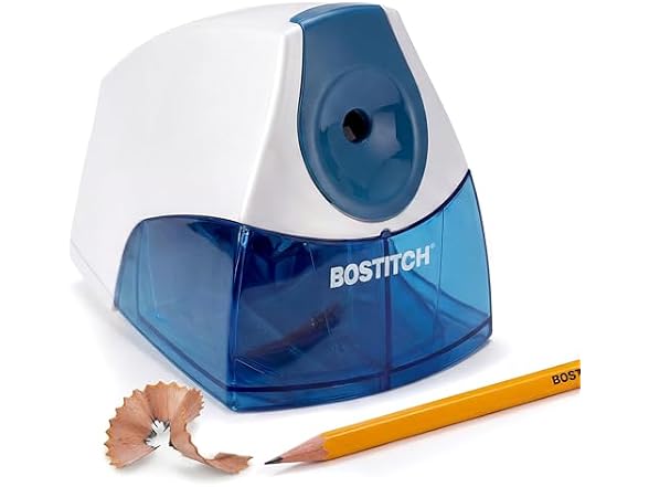 Bostitch Electric Pencil Sharpener, Stall Free, Blue