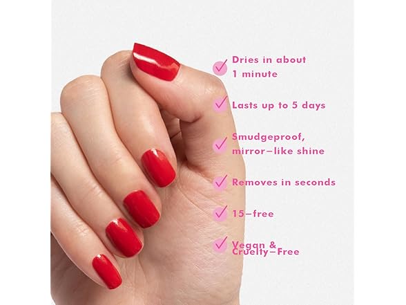 Olive & June Quick Dry Nail Polish Smooch Scarlet Red
