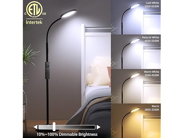 Luckystyle Dimmable LED Floor Lamp