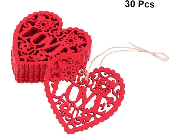 VORCOOL 30 PCS Wooden Discs Slices for Mother's Day