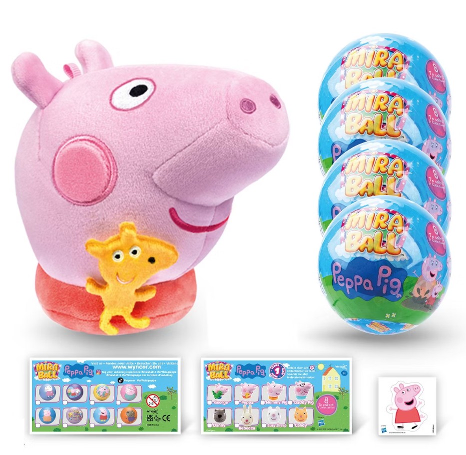 Miraball Surprise Plush - Peppa Pig 4PK - Gallery 5