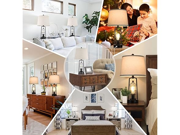 Brightever Table Lamps with 2 USB Ports