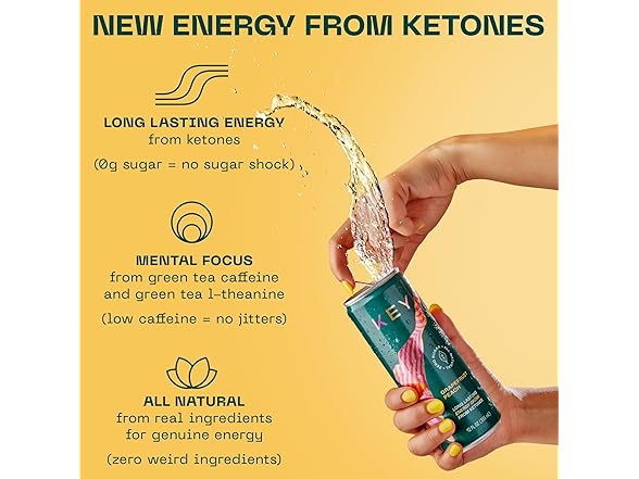 12PK KEY Ketone Energy Drink - Sugar Free