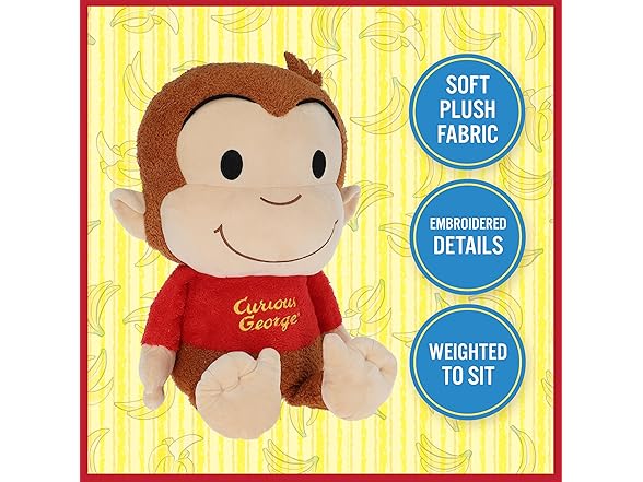 Curious George Cuteeze Stuffed Animal Plush Toy Monkey 