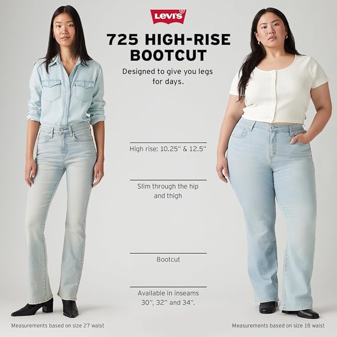 Levis Womens 725 High Rise Bootcut Jeans - Gallery 5