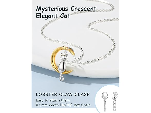 Just Being Cat Moon Necklace Daughter