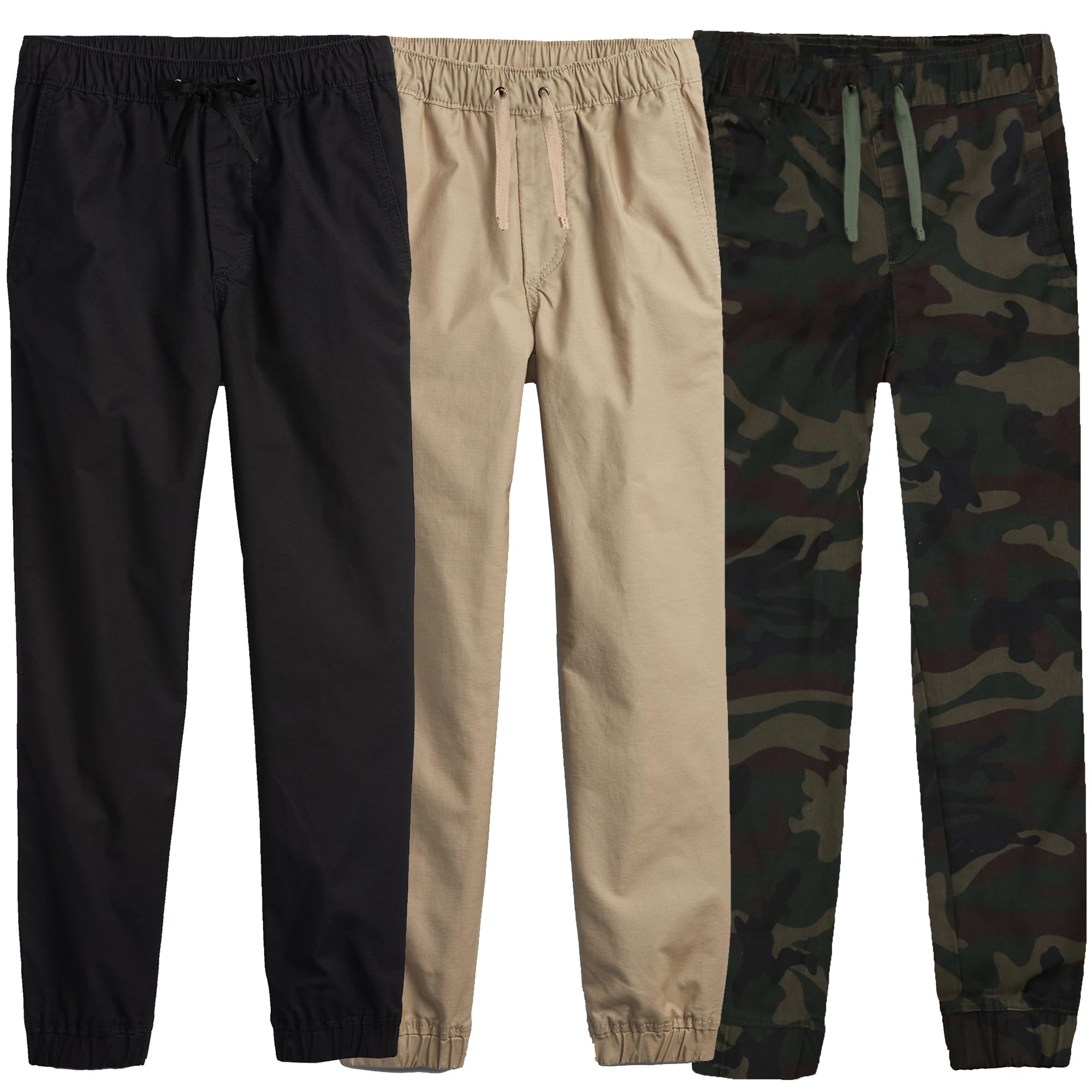 3PK Children's Classic Twill Joggers - Gallery 21