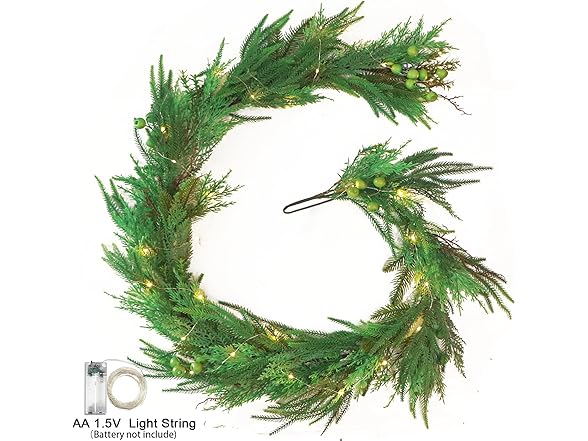 TISEMENT Norfolk Pine Cypress Garland