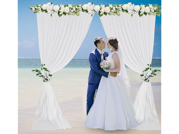 Mohoeey 10 ft x 10 ft White Backdrop