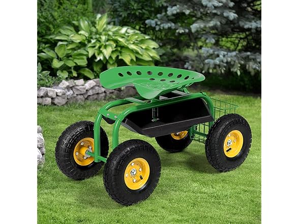 IRONMAX Garden Cart with Seat