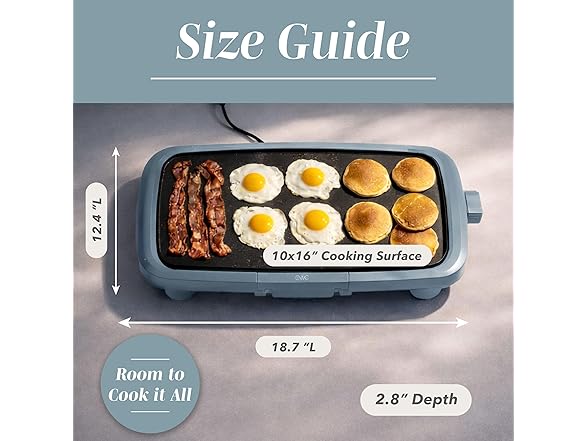 200W Electric Griddle 10x16
