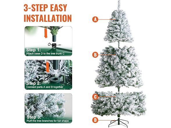 VEVOR Christmas Tree, 7.5ft Prelit