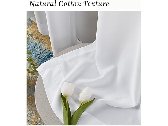 Melodieux White Curtain 2Pk, Choose Size