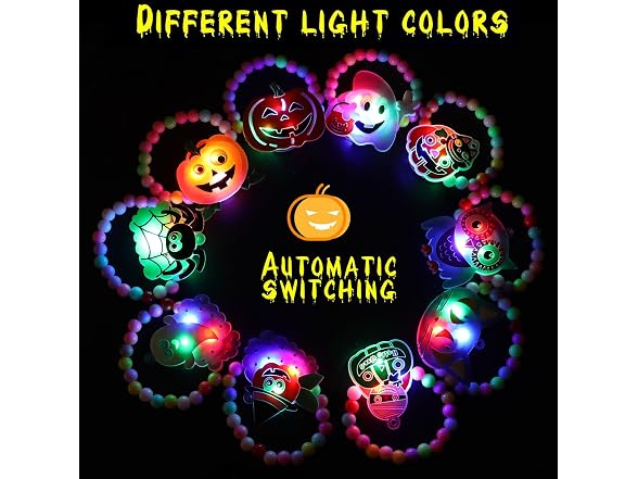 CCINEE 10pcs Halloween Led Bracelets