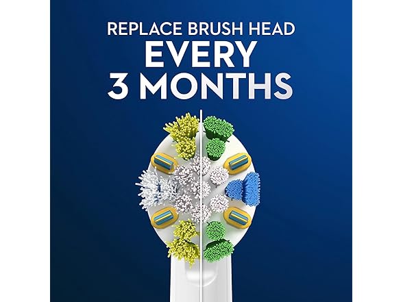 6PK Oral-B Floss Action Replacement Brush Heads