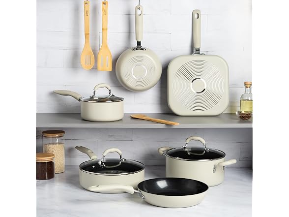 Goodful Ceramic Nonstick Pots and Pans Set 12PC