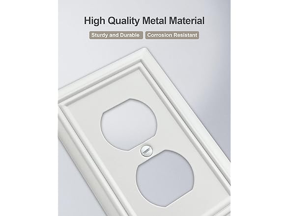 4-Pack Duplex Metal Outlet Cover