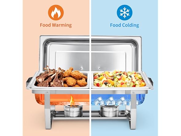 PrecisionAuto Professional Stainless Steel Chafing Dishes – 4-Pack