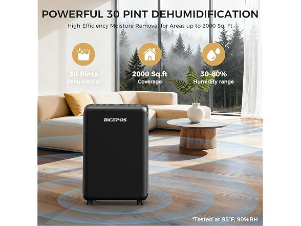 Bicepos 2000 Sq.Ft Dehumidifier