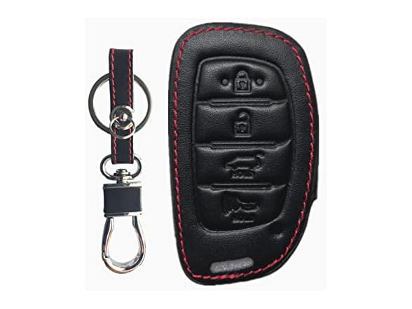 Leather Key Fob Cover Compatible - Hyundai Models