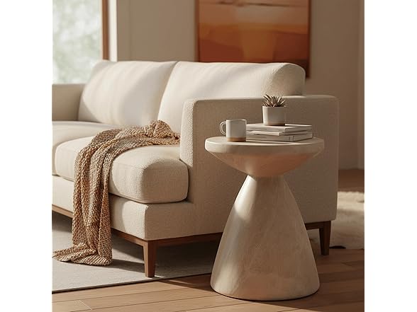 LeisureMod Dune Fiberglass Side Table
