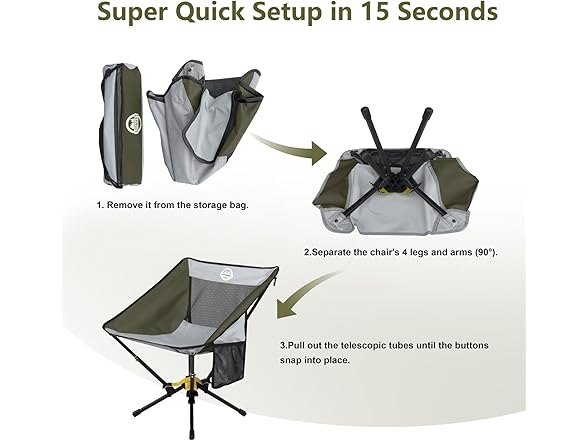 ADSMART Portable Camping Chair