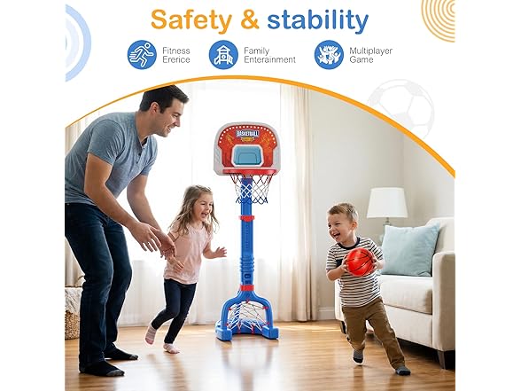 FLMAQE W0355 Toddler Basketball Hoop