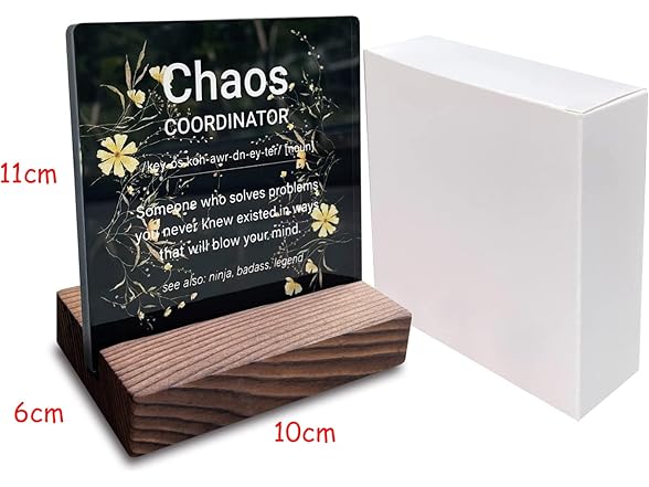 Chaos Coordinator Desk Sign