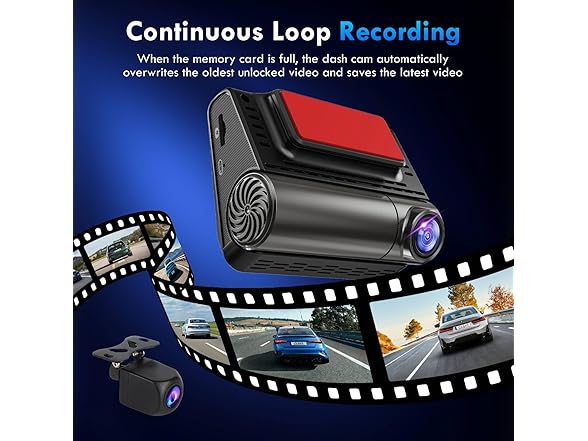 Lgueati HD Dash Cam, Front and Rear