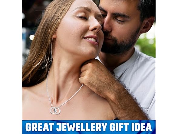 TKJ Plated Interlocking Circle Necklace