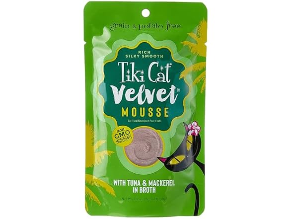 Tiki Cat Velvet Mousse Pouch Tuna