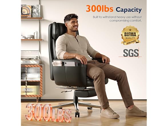Ergonomic Criss Cross Office Chair with Footrest, Black